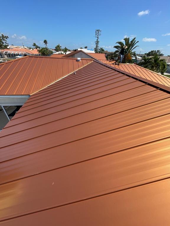 metallic copper metal alliance metal roof